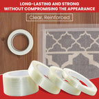 GGR Supplies FIL-795 Fiberglass Reinforced Filament Strapping Tape – Heavy Duty Packing & Shipping Tape, Mono Directional, 2 in x 60 yds. Pack of 2 (5.5 Mil)
