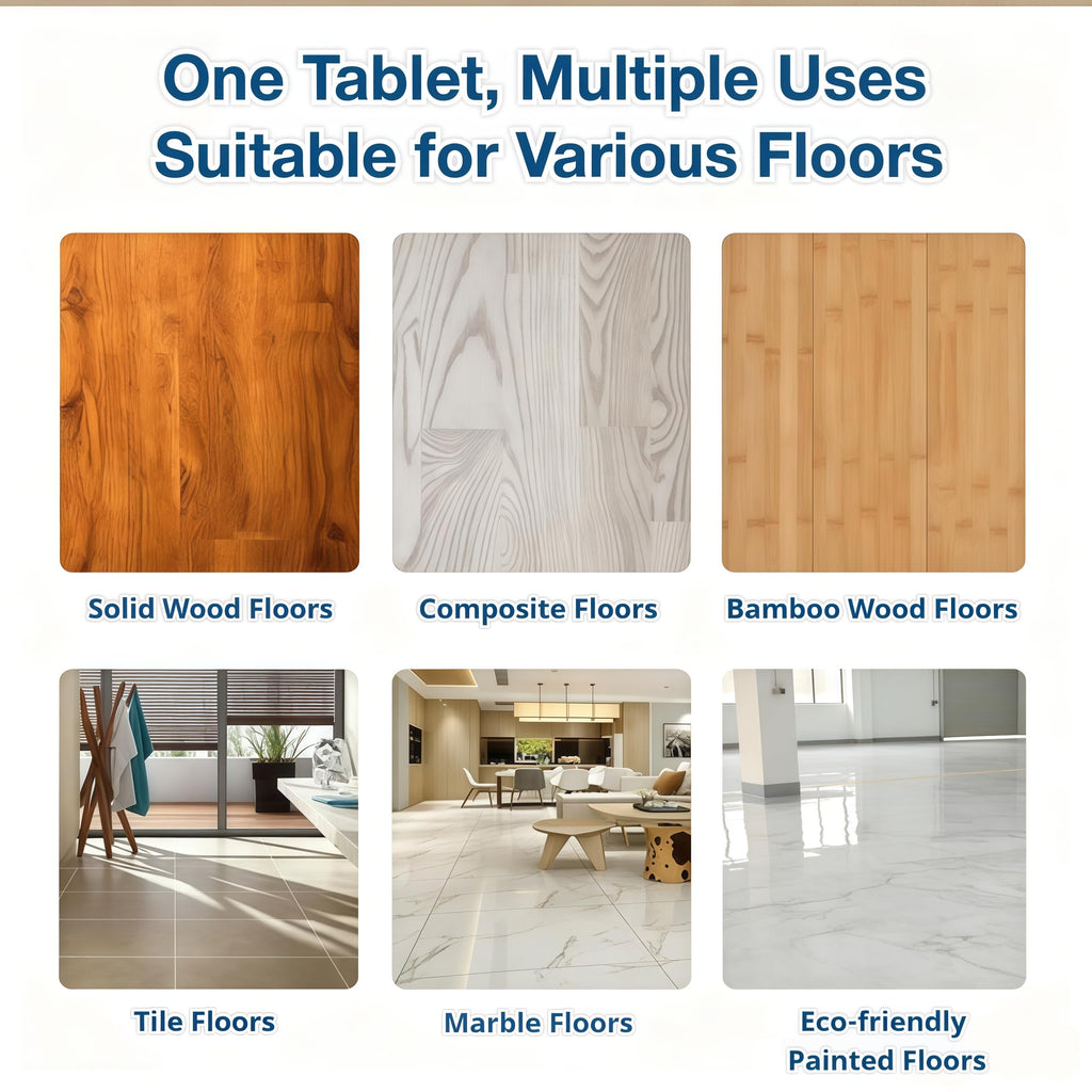 200 Pcs Multiple Effect The Floor Clean, Floor Cleaning Tablets, Multi Effect Floor Cleaner, Concentrated Cleaner for Hardwood, Tile, Laminate & More (Blue, 200 Pcs)