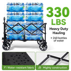 Hikenture Collapsible Beach Wagons with Big Wheels for Sand, 330lbs Cart