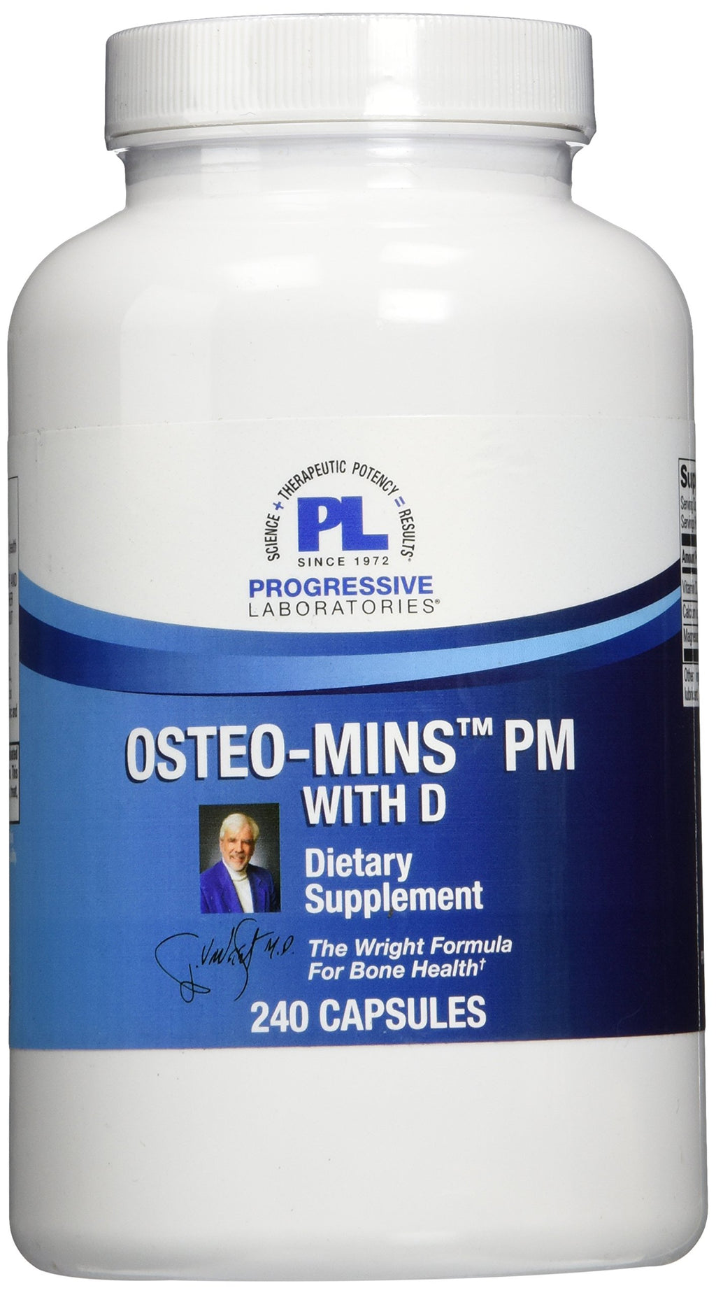 Progressive Labs Osteo-Mins PM with D Supplement, 240 Count