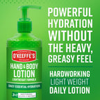 O'Keeffe's Hand and Body Lotion with Glycerin and Shea Butter - 12 oz Pump (2 Pack) - Daily Essential Hydration, Heals & Relieves Extremely Dry Skin