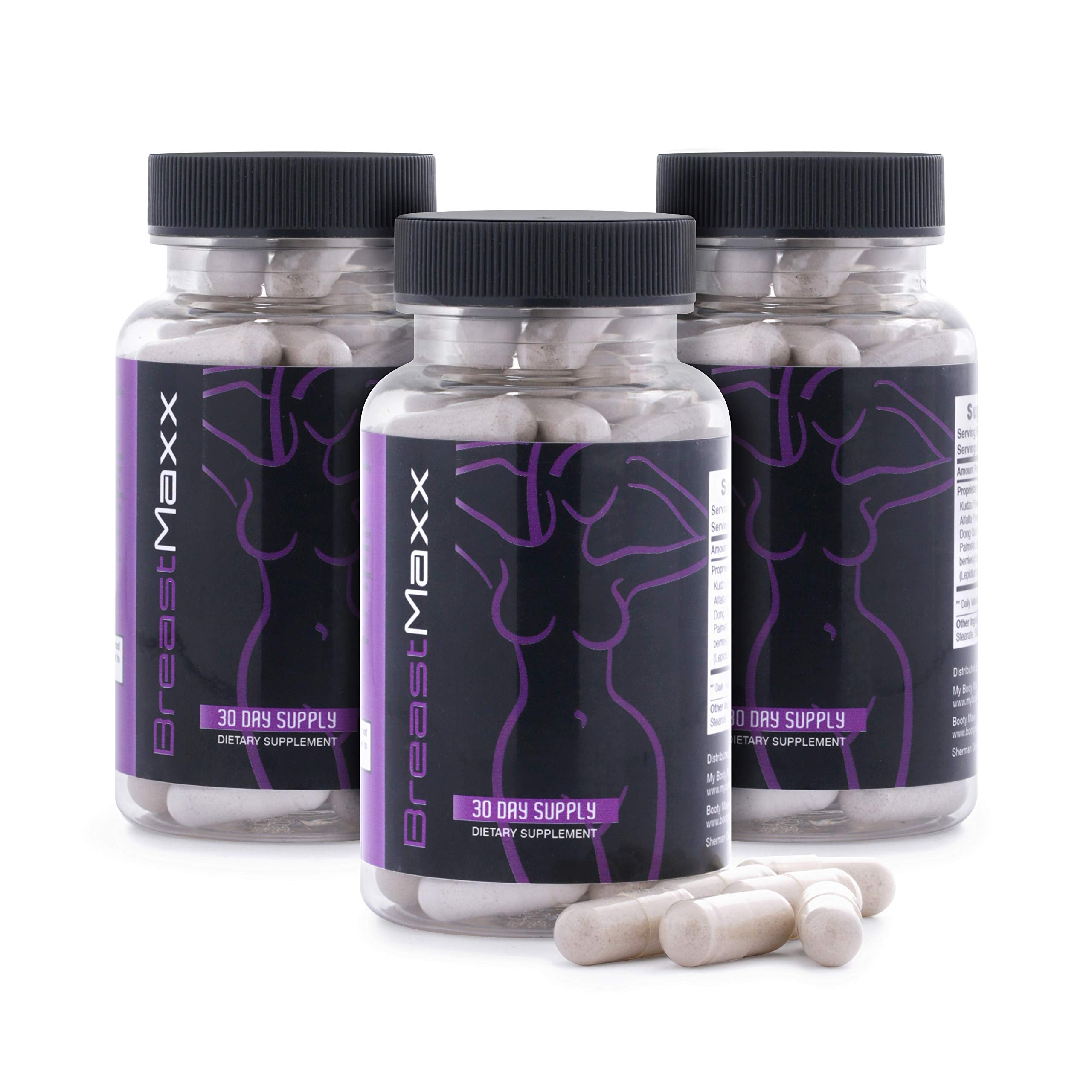 Breast Maxx Natural Breast Enhancement Pills for Men and Women - Female Enhancement Pills - Growth Hormones for Men - Pills Promoting Breast Growth - (3 Pack)