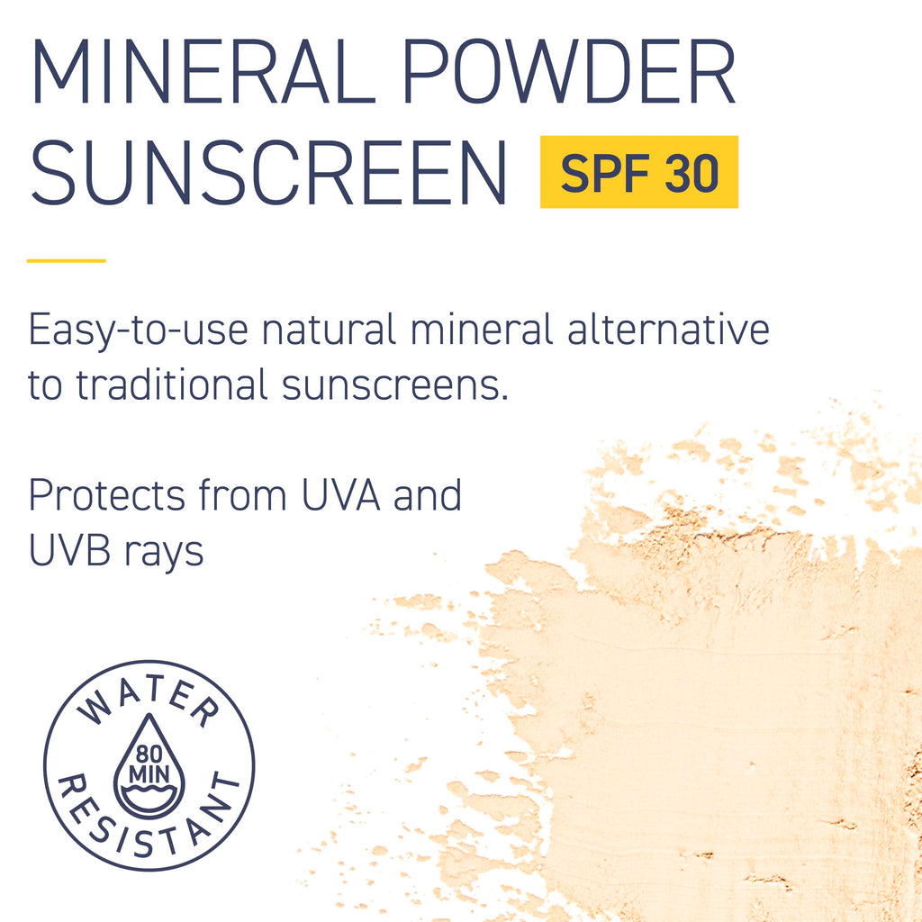Brush On Block SPF 30 Mineral Powder Sunscreen New Formula, With Niacinamide, Hyaluronic Acid, & Vitamin C, Broad Spectrum, Water Resistant, Translucent, For All Skin Types, Reef Friendly, Mfg in USA