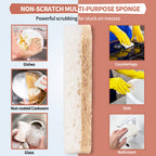 HOMERHYME Natural Dish Sponge 48 Pack, Non-Scratch Scrub Sponge, Eco Multipurpose Kitchen Sisal Fiber Cellulose Sponge, Odor-Less Dual-Sided for Dish Washing & Household Cleaning