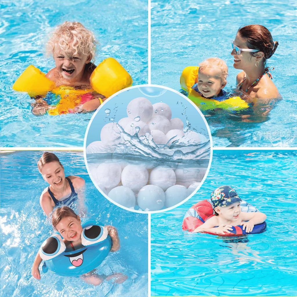 SETHVILL 1.54 lbs Pool Filter Balls for Sand Filter, Eco-Friendly Reusable Pool Fiber Filter Balls Replace Pool Filter Sand, Pool Filter Media Balls for Swimming Pool (Equals 50 lbs Pool Filter Sand)
