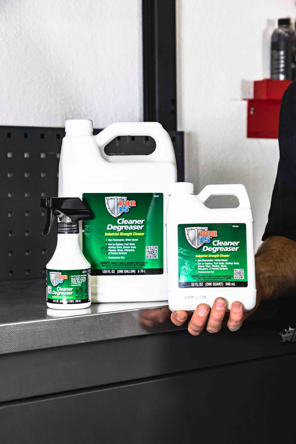 POR-15 Stop Rust Preparation System -Cleaner Degreaser and Metal Prep, Non-flammable and Water-based, 128 Fluid Ounces, 1-gallon each