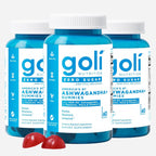 Goli Zero Sugar Ashwagandha & Vitamin D, Maca, L-Theanine Gummies, No Artificial Sweeteners, No Sugar Alcohols. Mixed Berry, KSM-66, Vegan, Plant Based, Non-GMO, Gluten-Free & Gelatin Free. (3)