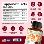 Turmeric Curcumin Supplement with 10:1 Tart Cherry Extract & Celery Seed Extract – Natural Uric Acid Balance, Joint Health, Sleep Aid – Turmeric Curcumin with Black Pepper –Tart Cherry Capsules 2 Pack