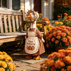Gliswaieuznd Thanksgiving Pilgrim Porch Goose Outfits for 23'' Goose Statue