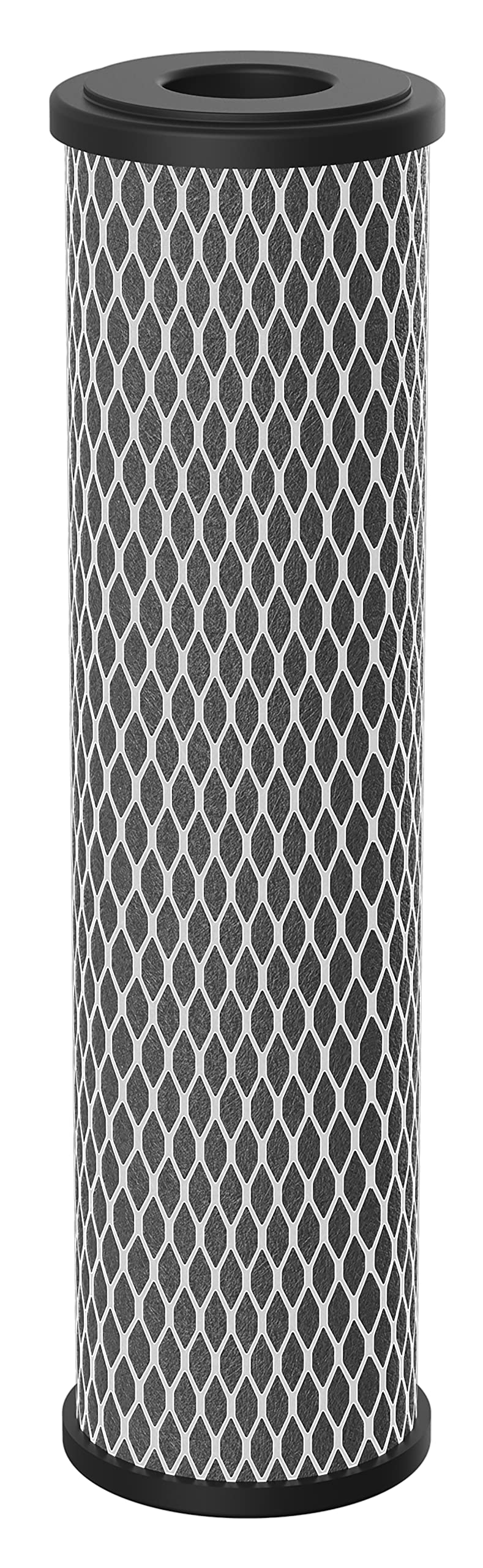 Pentair Pentek C1 Carbon Water Filter, 10-Inch, Under Sink Dual Purpose Powdered Activated Carbon-Impregnated Cellulose Replacement Cartridge, 10" x 2.5", 5 Micron, Black