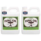 HOPE'S 100% Pure Tung Oil, Food Safe, Premium Waterproof Natural Wood Finish and Sealer for Indoor and Outdoor Projects, 32 Fl Oz, 2 Pack