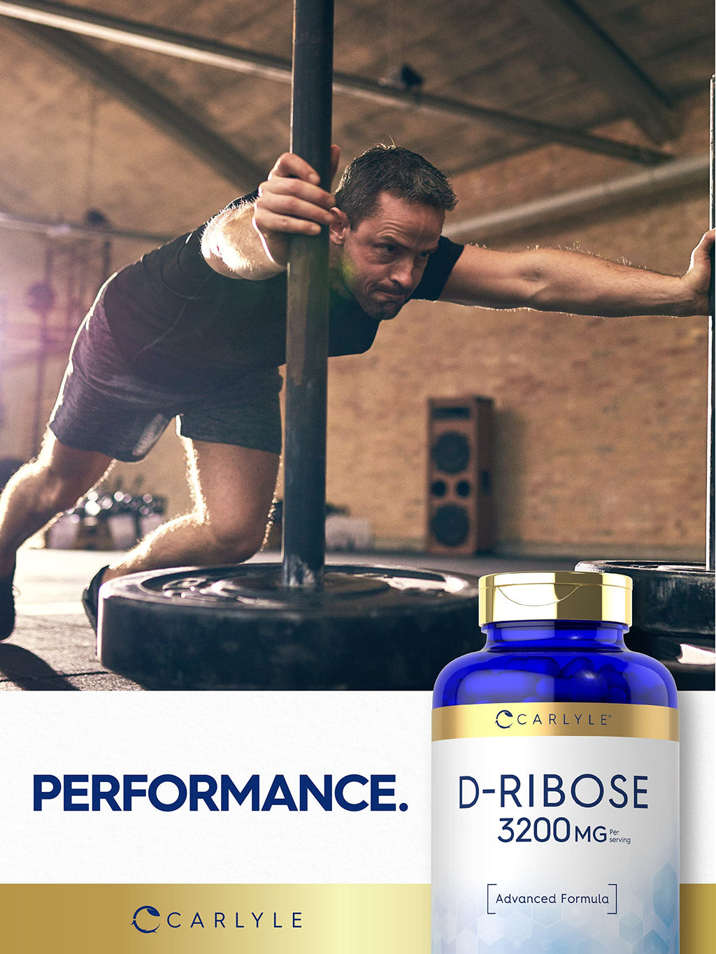 Carlyle D-Ribose Capsules | 3200mg | 180 Pills | Advanced Formula