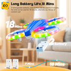 ALTITACO Drones for Kids with Cool Light, Kids Drone with 3D Flip, Altitude-Hold, Self-Rotation, Headless Mode, 3 Speed Modes, One-Click Take-Off/Landing, Mini Drone for Christmas, Beginners, Indoor