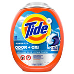 Tide Odor Defense + Oxi Laundry Detergent Pacs, Original Scent, 45 Count, Advanced Odor + Stain Fighter