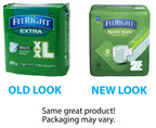 FitRight OptiFit Extra Adult Briefs, Incontinence Diapers with Tabs, Moderate Absorbency, 2XL, 60 to 70", 20 Count (Pack of 4)
