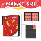Trading Card Binder 9 Pocket,Card Binder 900 Pockets,Card Book Holder Cards with 50 Removable Sleeves,3-Ring Zip Design MTG/TCG/Sport Collectible Trading Card Albums Gifts for Boys and Girls (Red)