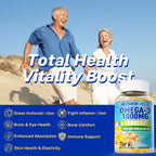 Vegan Omega-3 Gummies 1000mg + Turmeric - Omega 3 Fish Oil Alternative for Adults - Algae DHA 600mg & EPA 300mg, Vitamins A, C, E, Zinc & MSM, Sugar Free, 120 Cts