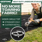 Landscape Staples Pins 120 Pack, 8 Gauge 6 Inch Heavy Duty Galvanized Weed Barrier Pins, Circle Top Garden Stakes with Removal Tool, Landscape Fabric Stakes for Weed Barrier Fabri