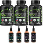 Zenmen Tick Defense Complete Method - 3 Tick Immune Support + 2 Garlic Tincture + 2 Green Black Walnut Tincture