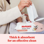Huggies Simply Clean Fresh Scent Baby Wipes, 1 Flip-Top Pack (64 Wipes Total), Packaging May Vary