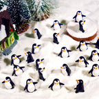 Bbiamsleep 130 Pcs Mini Penguin Figurines Mini Resin Penguins Winter Decor