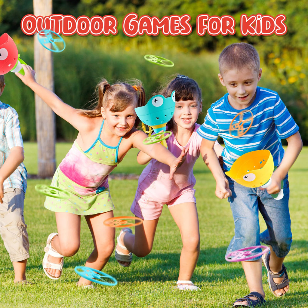 Outside Toys for Kids Ages 4-8 - Manual Capture Catching Game with 32 Discs