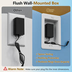 DVFR1W-1 Recessed Outlet Box, Recessed Electrical Box for Wall Mount TV, Outlet Mounting Box for New Construction&Retrofit Projects, Wall Outlet Box with Duplex & Decorator Style Covers,1-Gang