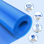 BigXwell 12 Foot Round Solar Pool Cover, 16-mil Blue Pool Covers for Above-Ground and In-Ground Pools, Heavy-Duty Insulating Cover, Solar Blanket Cover for Swimming Pool