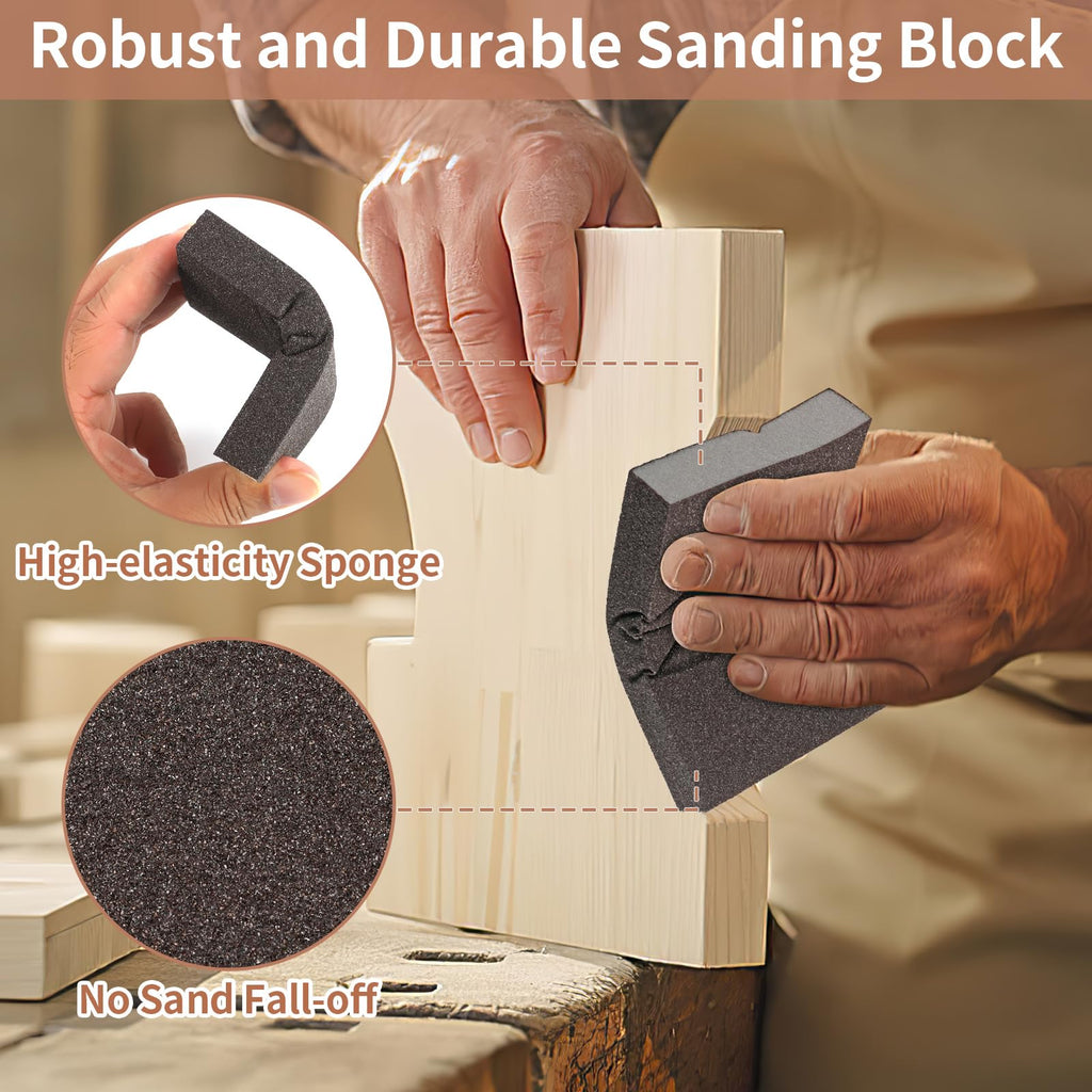 8 Pack Sanding Sponge Block, Wet Dry Sandpaper Sand Paper for Drywall Wood