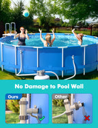 MASCARRY 【Patented】 Plunger Valve for Above Ground Swimming Pool, Pool Replacement Parts with On-Off Valve, Pool Hose Adapter and Pool Pipe Holder, Pool Pump Parts, Above Ground Pool Accessories