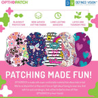 Opthopatch Eye Patches for Infants - Extra Sensitive Adhesive - Girls' Design [Series I] - 70 Count + 2 Reward Charts