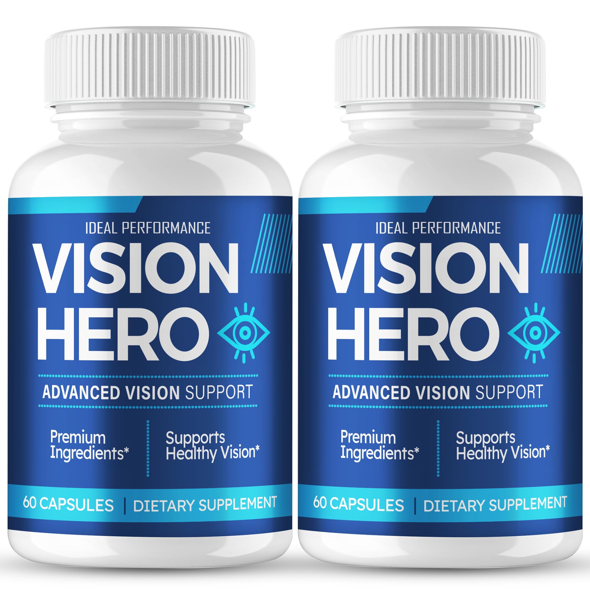 Vision Hero Capsules, Official VisionHero Eye Vitamins Supplement Pills - Maximum Strength, All Natural Formula Visual Wellness & Crystal Clear View, Vision Hero Advanced Support Reviews (2 Pack)
