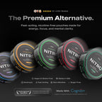 Nitro Nootropic Pouches - Energy + Focus Pouches - 100mg Caffeine, Alpha GPC, Cognizin® Citicoline, L-Theanine, Vitamin B12 - No Sugar, Nicotine-Free - 20 Pouches Per Can - 5 Pack - Orange Citrus