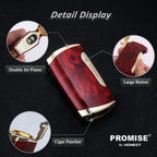 Metal Lighter Double Jet Flame Butane refillable Lighter Shipped Without Gas (2PCS Brown)