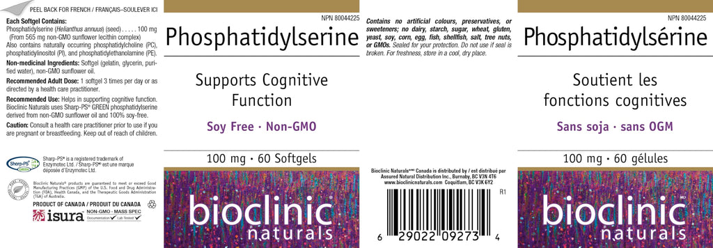 Phosphatidylserine 100Mg 60 Gels