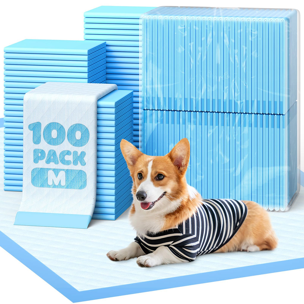 Powools Puppy Pads, 22 x 22 in, Super Absorbent, Spill-Proof, 100 Packs