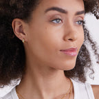 Milla Small Huggie Hoop Earrings for Women, 14K Gold Plated, 0.5 inches