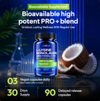 Crotar Lysine 1000mg Capsules with Monolaurin | Immune Support Supplement + Lip, Skin Support | Dual Action Essential Amino Acid Formula | Monolaurin and Lysine Supplement | 90 Capsules