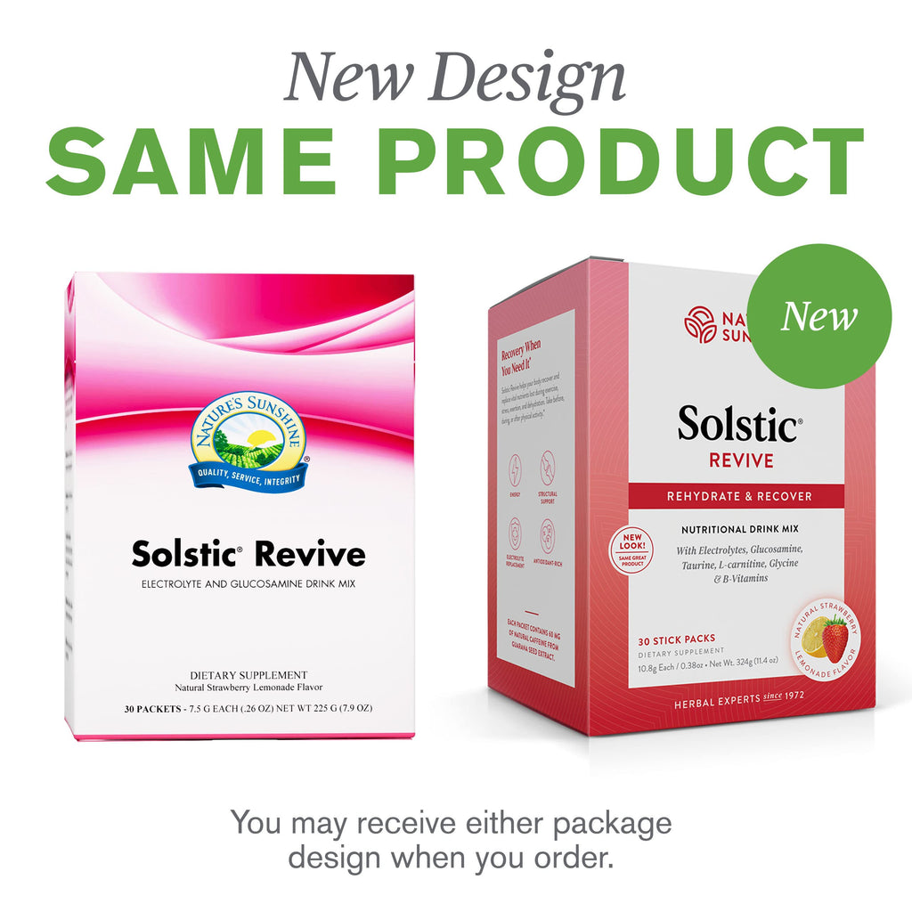 Nature's Sunshine Solstic Revive, 30 Packets | Post Workout Recovery Drink with Vitamin C, Vitamin E, and Calcium to Support Bone Health and Replenish Important Nutrients