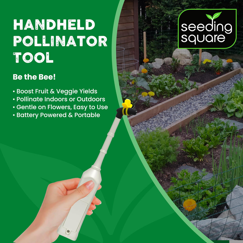 Handheld Pollinator Tool with Soft Silicone Brush for Indoor Garden Flowers