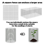 YEXEXINM 20 Pack 12" H X 4" D Wire Small Plant Protector from Animals, 20 Pcs Small Metal Plant Cage Chicken Wire Cloche with Ground Stakes and Nylon Tie to Keep Animals Out Garden Protection
