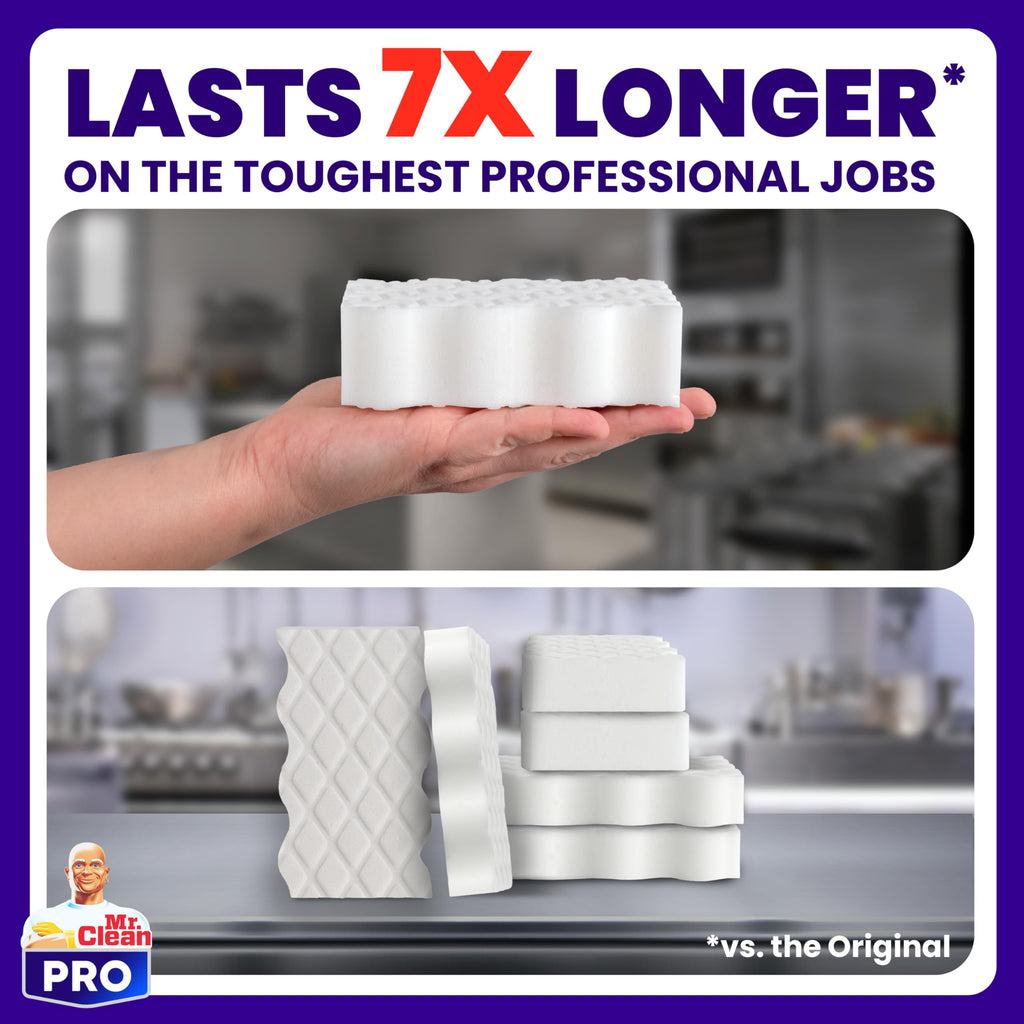 Mr. Clean PRO Magic Eraser Ultra Pro, Bulk Cleaning Sponges for Commercial Grease and Stain Removal, Heavy Duty (26 count)