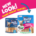 Purina Busy Bone Tiny Toy Breed Dog Chew Treats, Original, 60 ct Pouch