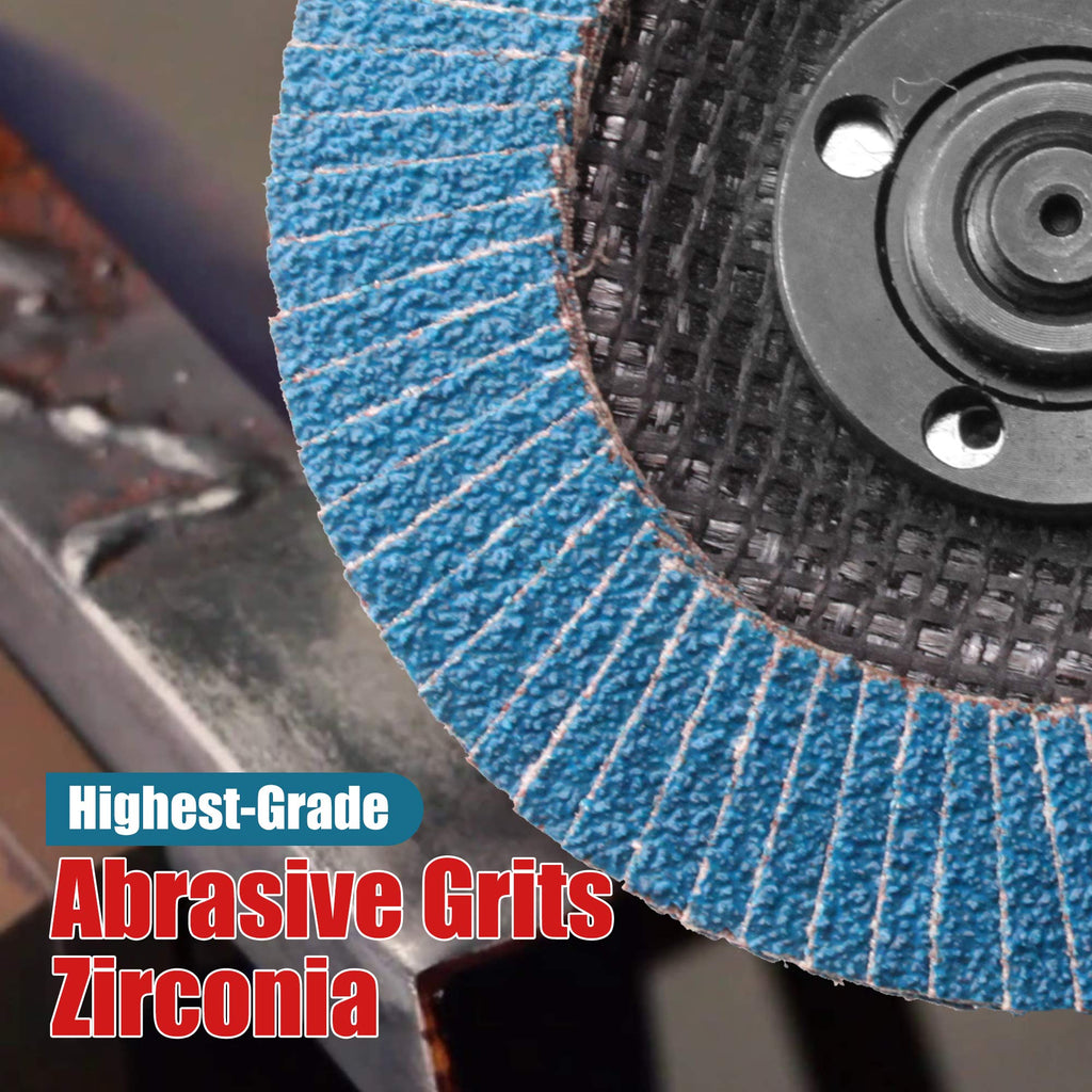 EZARC Zirconia Flap Discs 60 Grit, 4-1/2 x 7/8-Inch, Type 29, 50-Pack