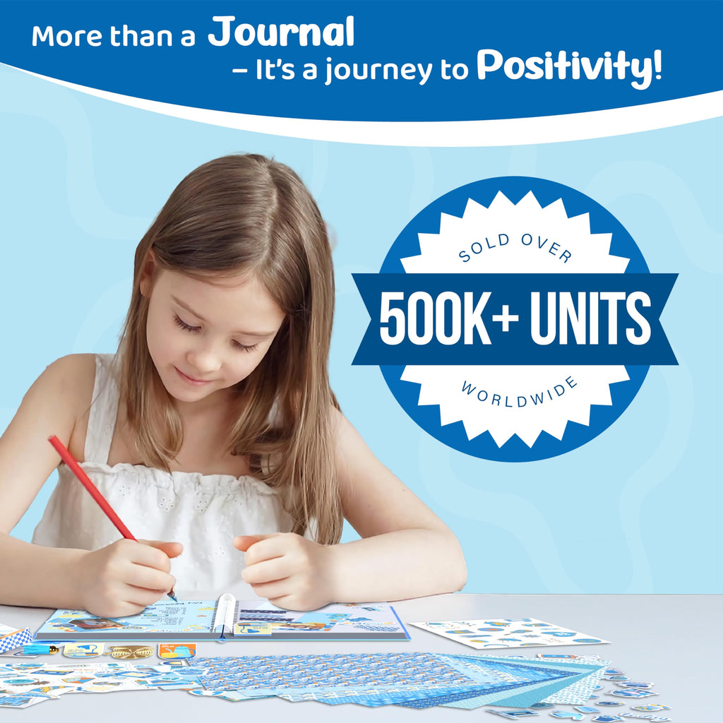 jackinthebox Calming Journal Kit for Girls Ages 8-12, 242 pcs, Scrapbooking Journal Set for Teen & Tween Girls,10 Fun Gratitude Exercises, Journal Art & Craft Kit, Ideal Gift for Girls 8 9 10 11 12