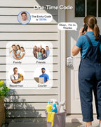 TEEHO TE003 Keyless Entry Keypad Door Lock with Handle, Electronic Digital Smart Locks for Front Door, Smart Door Knob with Code for Bedroom, Auto Lock, Passage Mode, Easy to Install, Satin Nickel