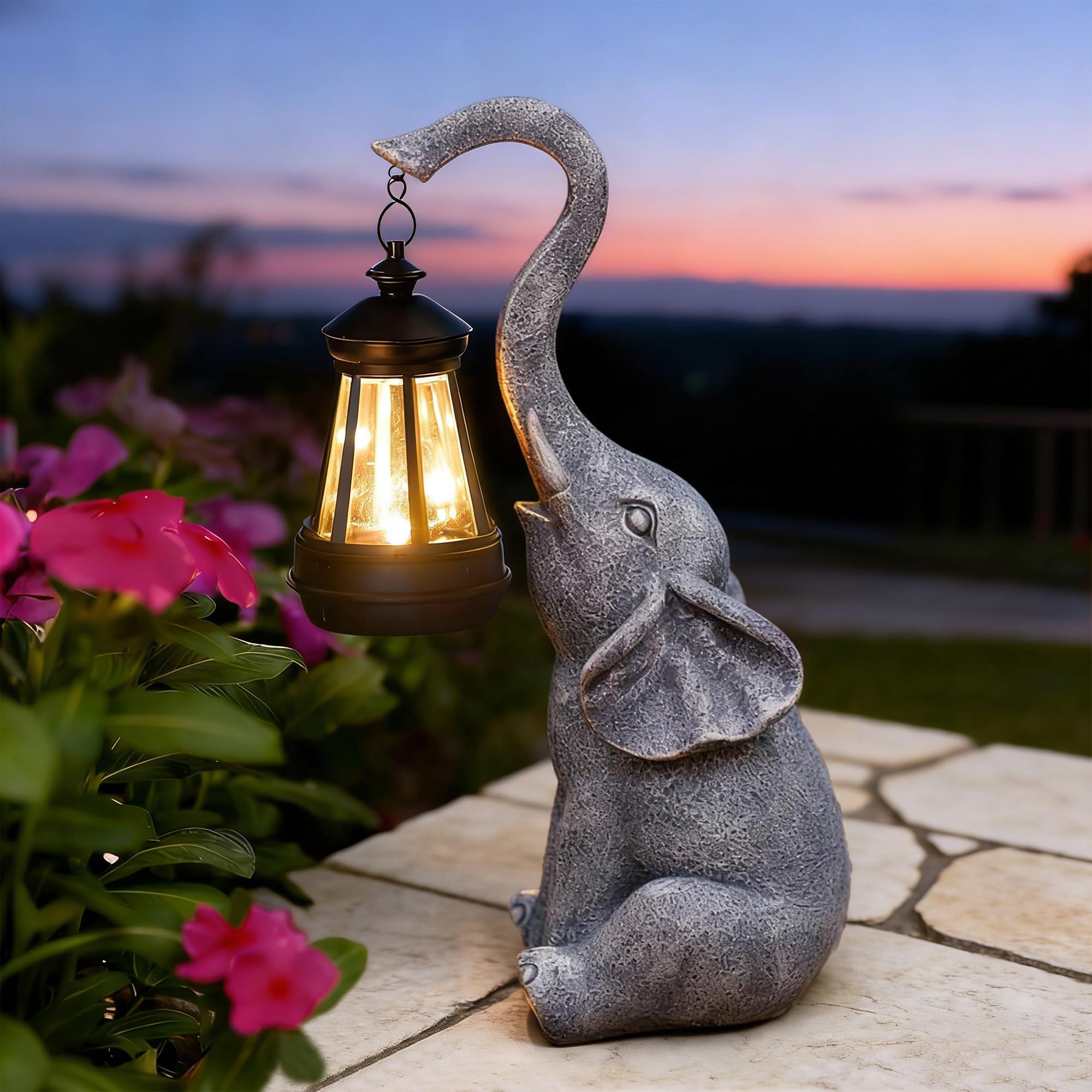Goodeco Elephant Statue for Garden Decor with Gift Appeal