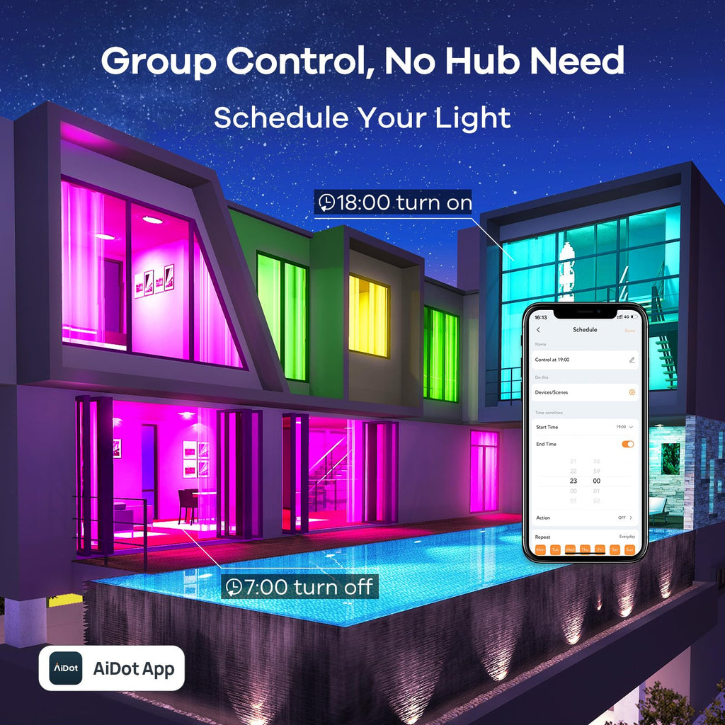 Linkind Smart Light Bulbs with Remote Control, Smart Bulb that Work with Alexa & Google Home, 16 Million Color Changing Light Bulbs 60W, A19 E26 2.4Ghz WiFi Light Dimmable,1800K-6500K,800lm 4 Pack