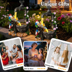Solar Garden Gnomes Lights Outdoor Statues Yard Decorations Gifts for Mom
