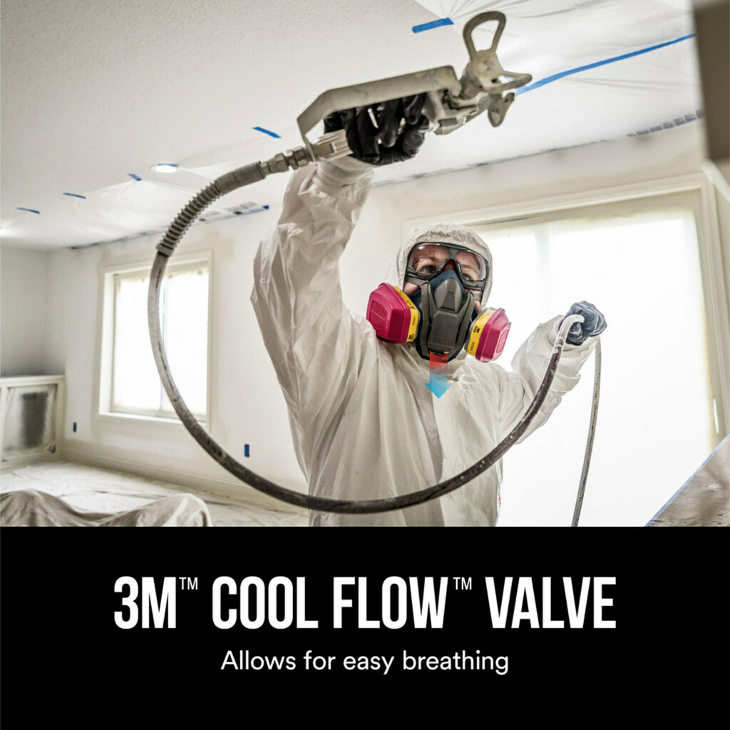3M™ Multi-Purpose Quick Latch Reusable Respirator 65023QLH1-DC, OV/AG/P100, Mdm, 1-Fcpc, 1-pr of 60923 Crtrdg/Fltrs